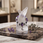 Midnight Amethyst Celestial Gothic Beaded Bracelet