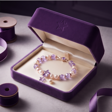 Amethyst Starlight Pearl Bracelet