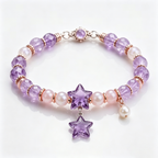 Amethyst Starlight Pearl Bracelet