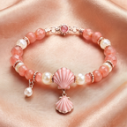 Rose Shell Pearl Beaded Bracelet