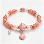 Rose Shell Pearl Beaded Bracelet