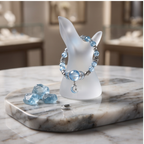 Celestial Moon Blue Crystal Beaded Bracelet