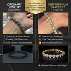 Heart Cut Moissanite Halo Tennis Bracelet for Women – D Color VVS1 Diamond Sparkle, S925 Sterling Silver 18K Gold Plated